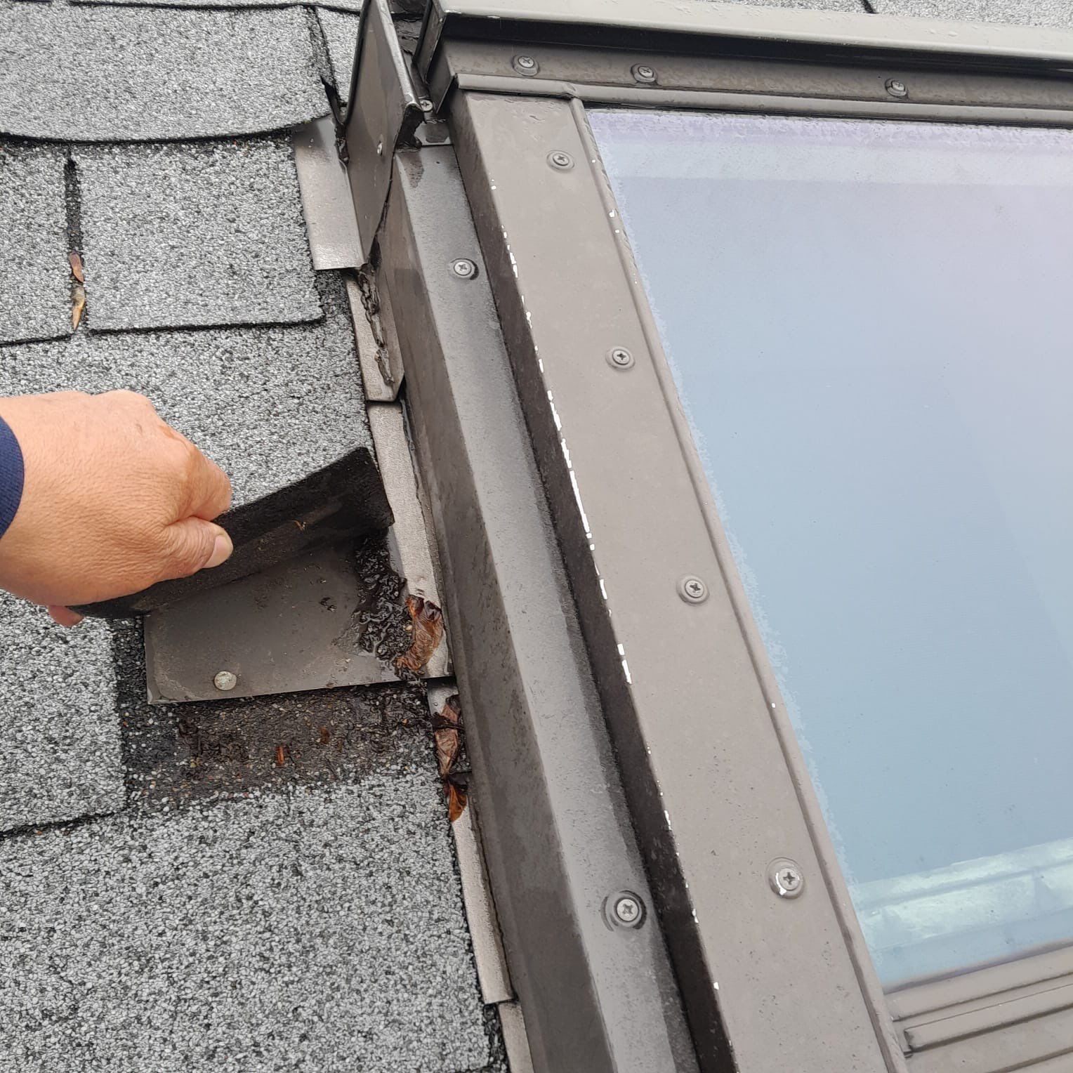 Skylight Repairs — on the job